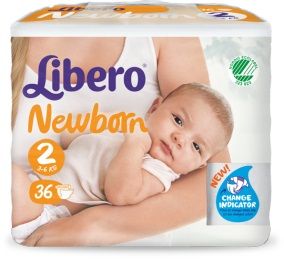 Libero newborn pannolino per bambino taglia 2 6x36 pezzi