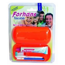 Forhans travel kit tascabile composto da spazzolino da viaggio + forhans special pasta dentifricia t