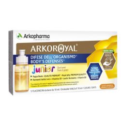 Arkroyal difese juniorpappa reale + fermenti lattici + vitamine d 5 flaconcini