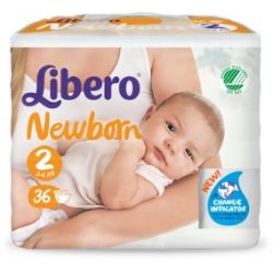 Libero newborn pannolino per bambino taglia 2 6x36 pezzi