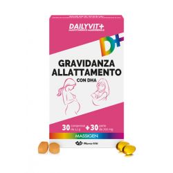 Dailyvit+ gravidanza allattamento con dha multivitaminico e multiminerale 30 compresse + 30 perle