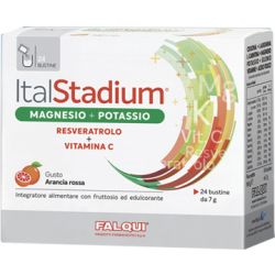 Italstadium magnesio potassio resveratrolo vitamina c gusto arancia rossa 24 bustine