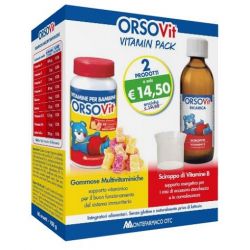 Orsovit vitamin pack 60 caramelle gommose + sciroppo 150 ml