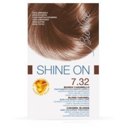 Bionike shine on trattamento colorante capelli biondo caramello 7.32
