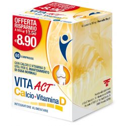 Vita act calcio + vitamina d 60 compresse
